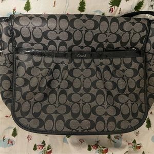 Coach black and grey messenger bag